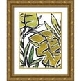 thumbnail image 1 of Vess, June Erica 15x18 Gold Ornate Wood Framed with Double Matting Museum Art Print Titled - Naive Foliage III, 1 of 4