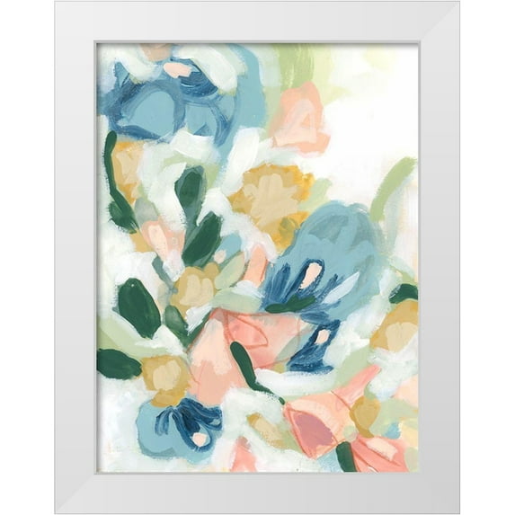 Vess, June Erica 15x18 White Modern Wood Framed Museum Art Print Titled - Abstract Garden Gestures I