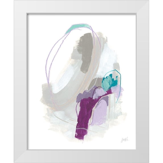 Vess, June Erica 15x18 White Modern Wood Framed Museum Art Print Titled - Amethyst Arc II