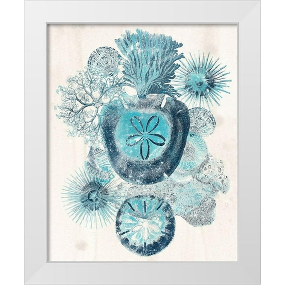 Vess, June Erica 15x18 White Modern Wood Framed Museum Art Print Titled - Coastal Melange I