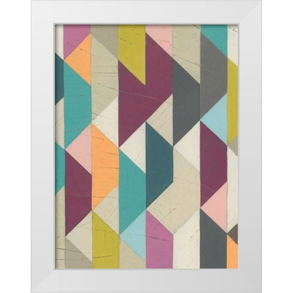 Vess, June Erica 15x18 White Modern Wood Framed Museum Art Print Titled - Confetti Prism V