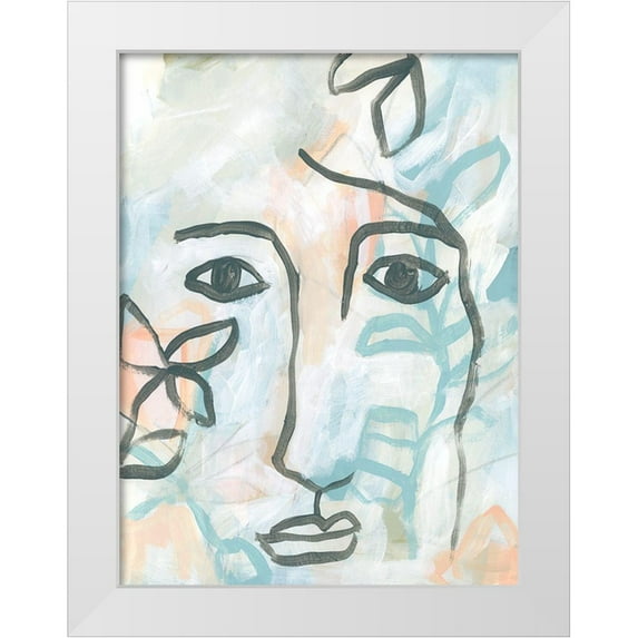 Vess, June Erica 15x18 White Modern Wood Framed Museum Art Print Titled - Fresco Gaze II
