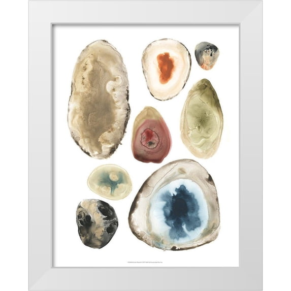 Vess, June Erica 15x18 White Modern Wood Framed Museum Art Print Titled - Geode Collection I