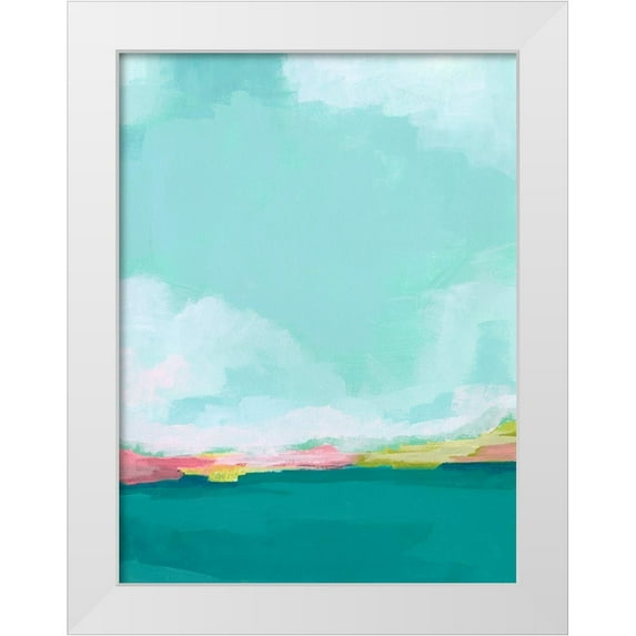 Vess, June Erica 15x18 White Modern Wood Framed Museum Art Print Titled - Island Horizon I
