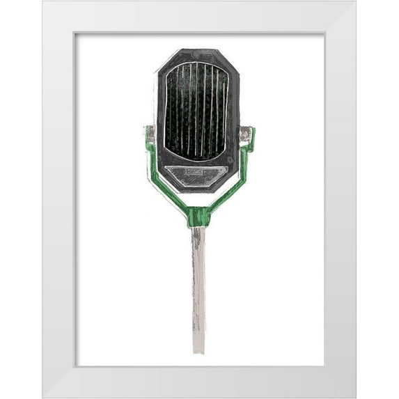 Vess, June Erica 15x18 White Modern Wood Framed Museum Art Print Titled - Mic Check III