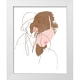 thumbnail image 1 of Vess, June Erica 15x18 White Modern Wood Framed Museum Art Print Titled - Modern Contour Portrait I, 1 of 4