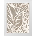 thumbnail image 1 of Vess, June Erica 15x18 White Modern Wood Framed Museum Art Print Titled - Mudcloth Foliage I, 1 of 4