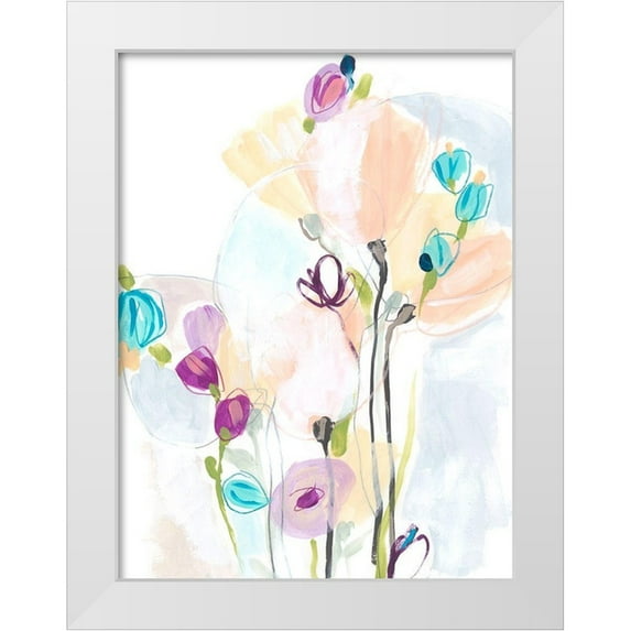 Vess, June Erica 15x18 White Modern Wood Framed Museum Art Print Titled - Scattershot Garden I