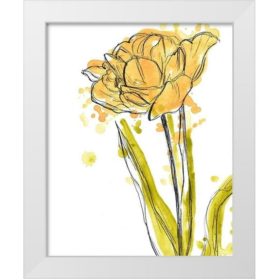 Vess, June Erica 15x18 White Modern Wood Framed Museum Art Print Titled - Spring Contours I