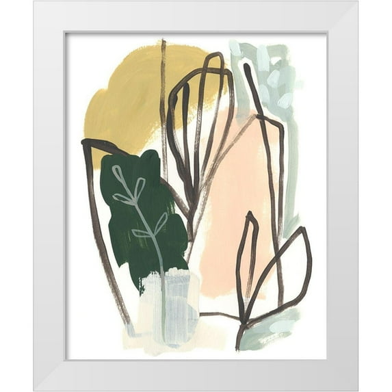 Vess, June Erica 15x18 White Modern Wood Framed Museum Art Print Titled - Tropical Abstract I
