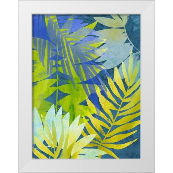 Vess, June Erica 15x18 White Modern Wood Framed Museum Art Print Titled - Tropical Indigo I