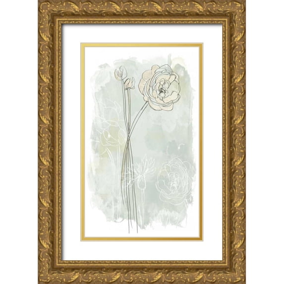 Vess, June Erica 16x24 Gold Ornate Wood Framed with Double Matting Museum Art Print Titled - Stone Flower Study III