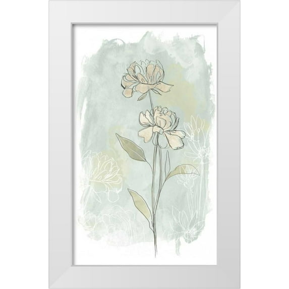 Vess, June Erica 16x24 White Modern Wood Framed Museum Art Print Titled - Stone Flower Study II
