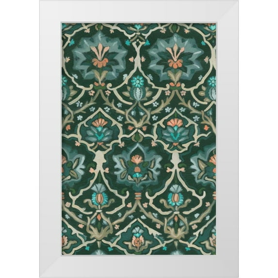 Vess, June Erica 17x24 White Modern Wood Framed Museum Art Print Titled - Verdant Tapestry IV
