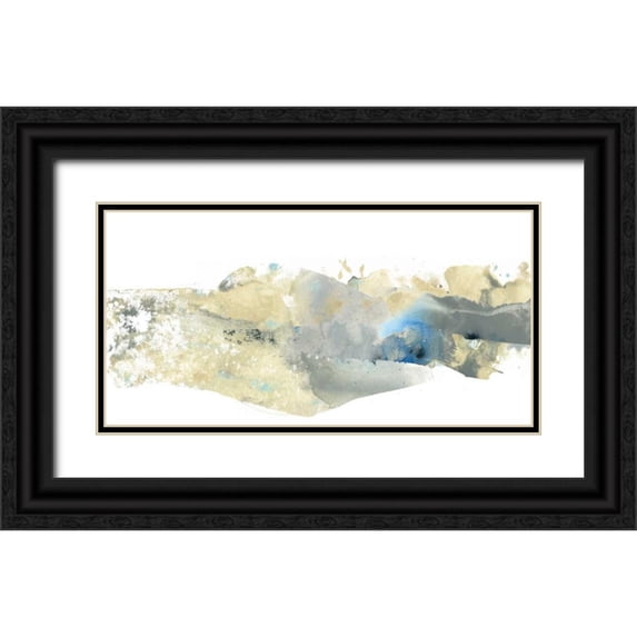 Vess, June Erica 18x11 Black Ornate Wood Framed with Double Matting Museum Art Print Titled - Geode Landscape II