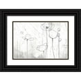thumbnail image 1 of Vess, June Erica 18x13 Black Ornate Wood Framed with Double Matting Museum Art Print Titled - Poppy Sketches II, 1 of 4