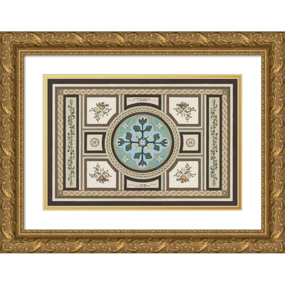 Vess, June Erica 18x13 Gold Ornate Wood Framed with Double Matting Museum Art Print Titled - Chateau Panel II