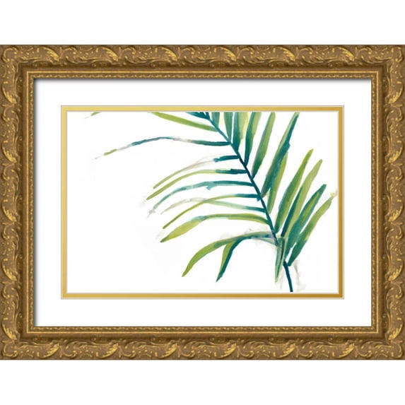 Vess, June Erica 18x13 Gold Ornate Wood Framed with Double Matting Museum Art Print Titled - Palm Wonderful V