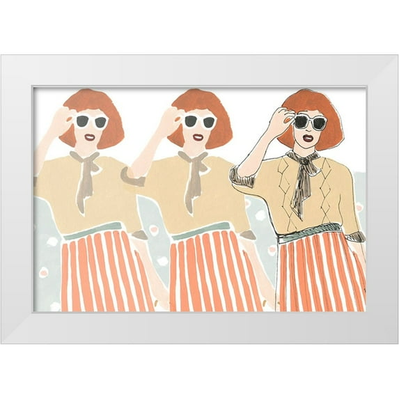 Vess, June Erica 18x13 White Modern Wood Framed Museum Art Print Titled - Fashion Vignette Collection A