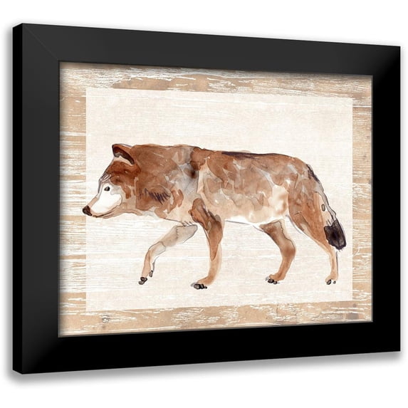 Vess, June Erica 18x15 Black Modern Framed Museum Art Print Titled - Rustic Barnwood Animals II