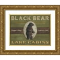 thumbnail image 1 of Vess, June Erica 18x15 Gold Ornate Wood Framed with Double Matting Museum Art Print Titled - Lodge Sign V, 1 of 4