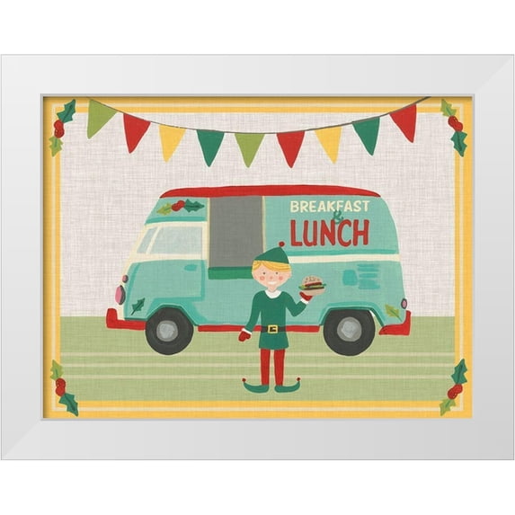 Vess, June Erica 18x15 White Modern Wood Framed Museum Art Print Titled - Food Truck Holidays Collection A