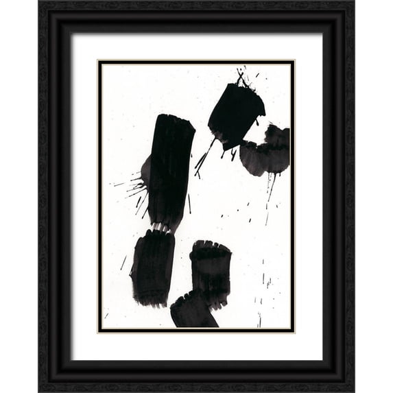 Vess, June Erica 18x24 Black Ornate Wood Framed with Double Matting Museum Art Print Titled - Custom Monochrome Gestures VI