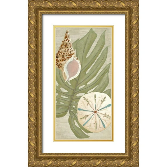 Vess, June Erica 18x32 Gold Ornate Wood Framed with Double Matting Museum Art Print Titled - Palm Beach IV