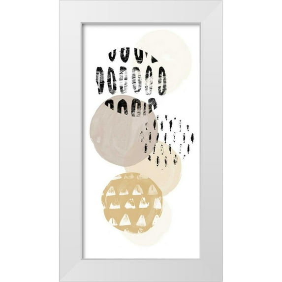 Vess, June Erica 18x32 White Modern Wood Framed Museum Art Print Titled - Circular Synergy III