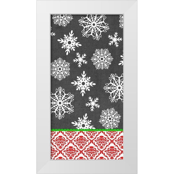 Vess, June Erica 18x32 White Modern Wood Framed Museum Art Print Titled - Let it Snow Collection B