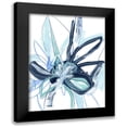 thumbnail image 1 of Vess, June Erica 19x24 Black Modern Framed Museum Art Print Titled - Blue Floral Burst I, 1 of 5