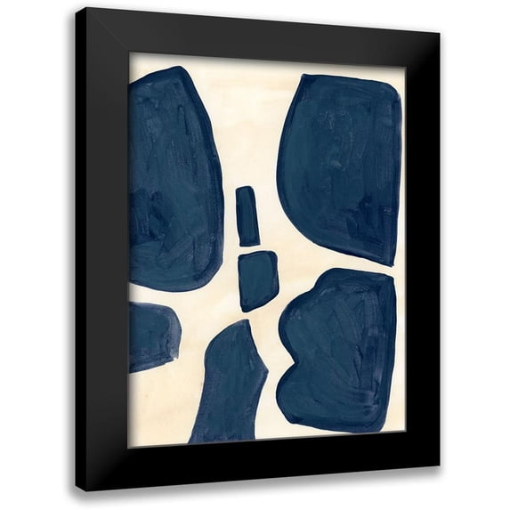 Vess, June Erica 19x24 Black Modern Framed Museum Art Print Titled - Blue Pieces II
