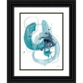 thumbnail image 1 of Vess, June Erica 19x24 Black Ornate Wood Framed with Double Matting Museum Art Print Titled - Aqua Orbit II, 1 of 4