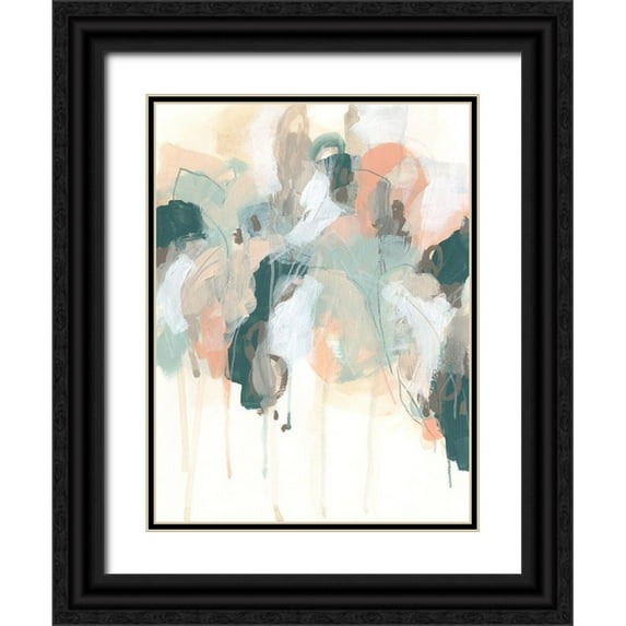 Vess, June Erica 19x24 Black Ornate Wood Framed with Double Matting Museum Art Print Titled - Atmospheric Abstract II