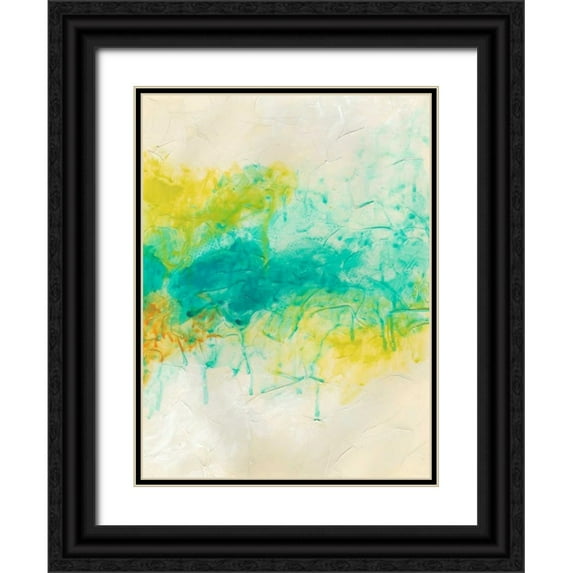 Vess, June Erica 19x24 Black Ornate Wood Framed with Double Matting Museum Art Print Titled - Aurora Lights I