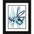 thumbnail image 1 of Vess, June Erica 19x24 Black Ornate Wood Framed with Double Matting Museum Art Print Titled - Blue Floral Burst I, 1 of 4