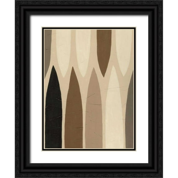 Vess, June Erica 19x24 Black Ornate Wood Framed with Double Matting Museum Art Print Titled - Inter Lock II