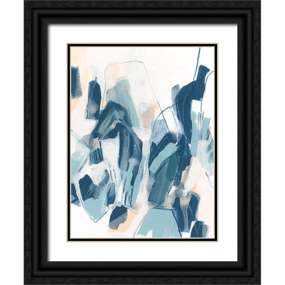 Vess, June Erica 19x24 Black Ornate Wood Framed with Double Matting Museum Art Print Titled - Interlocking Melody II