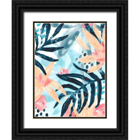 Vess, June Erica 19x24 Black Ornate Wood Framed with Double Matting Museum Art Print Titled - Island Intuition III