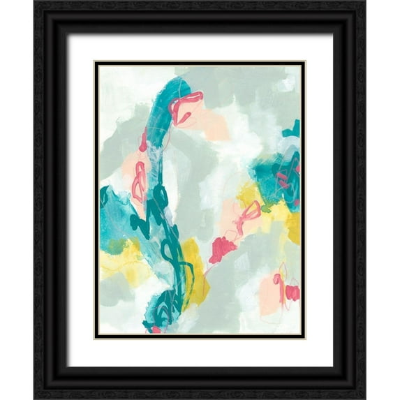Vess, June Erica 19x24 Black Ornate Wood Framed with Double Matting Museum Art Print Titled - Liquid Helix I