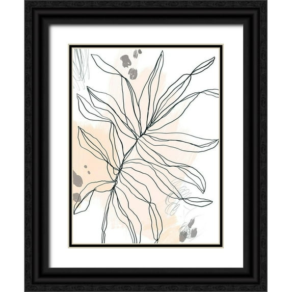 Vess, June Erica 19x24 Black Ornate Wood Framed with Double Matting Museum Art Print Titled - Palm Sketchbook I