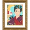 thumbnail image 1 of Vess, June Erica 19x24 Gold Ornate Wood Framed with Double Matting Museum Art Print Titled - Fridas Garden II, 1 of 4
