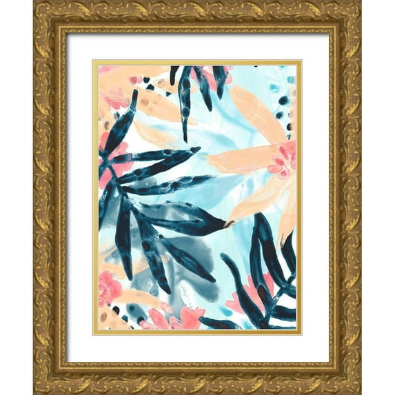 Vess, June Erica 19x24 Gold Ornate Wood Framed with Double Matting Museum Art Print Titled - Island Intuition IV