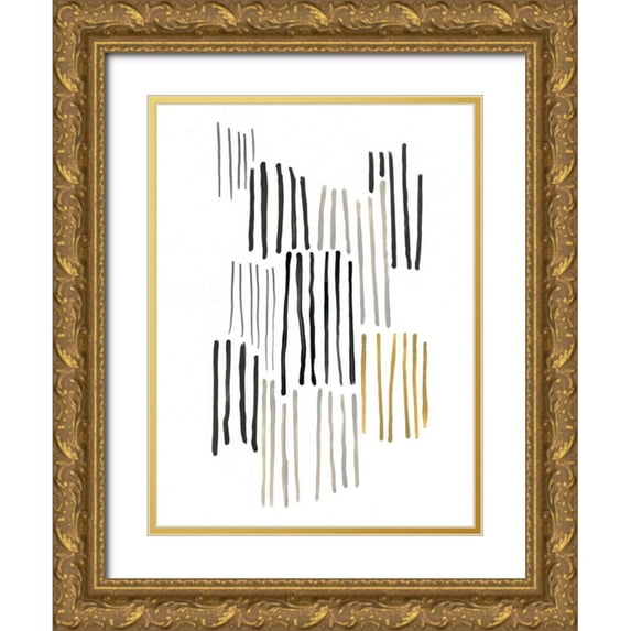 Vess, June Erica 19x24 Gold Ornate Wood Framed with Double Matting Museum Art Print Titled - Ley Lines III