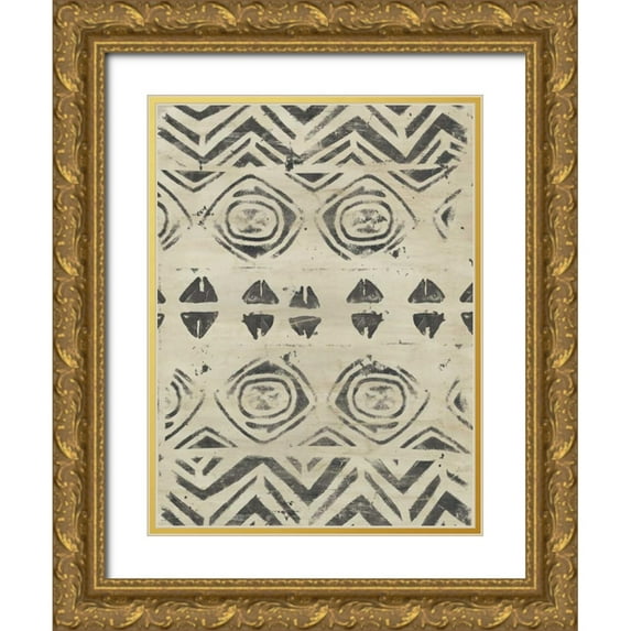 Vess, June Erica 19x24 Gold Ornate Wood Framed with Double Matting Museum Art Print Titled - Pattern Bazaar III