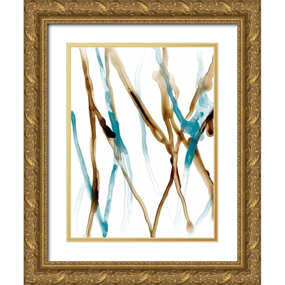 Vess, June Erica 19x24 Gold Ornate Wood Framed with Double Matting Museum Art Print Titled - Runnel XVII