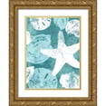 thumbnail image 1 of Vess, June Erica 19x24 Gold Ornate Wood Framed with Double Matting Museum Art Print Titled - Seabed Silhouettes II, 1 of 4