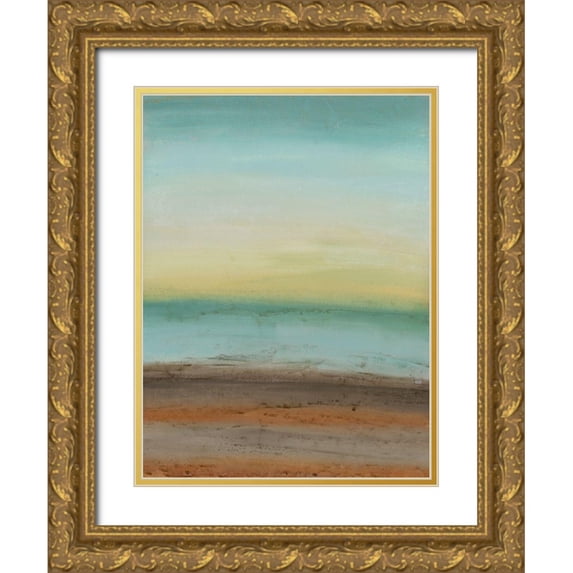 Vess, June Erica 19x24 Gold Ornate Wood Framed with Double Matting Museum Art Print Titled - Seaside Serenity II