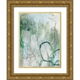thumbnail image 1 of Vess, June Erica 19x24 Gold Ornate Wood Framed with Double Matting Museum Art Print Titled - Verdigris Fresco II, 1 of 4