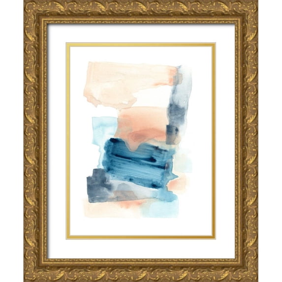 Vess, June Erica 19x24 Gold Ornate Wood Framed with Double Matting Museum Art Print Titled - Wave Stack I